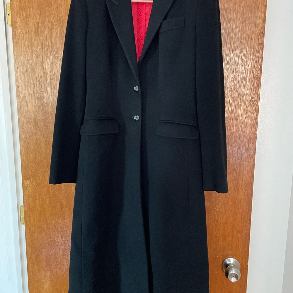 Alexander McQueen Black Trench Coat Size 42 Excellent Condition